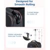 BAGSMART Rolling Backpack for Women, Travel Carry-On Backpack with Wheels, 17 Inch Large Roller Wheeled Daypack with Two Packing Cubes, Black(Black)