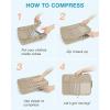 BAGSMART Compression Packing Cubes for Travel, 6 Set Packing Cubes for Carry on Suitcases, Compression Travel Cubes & Suitcase Organizer for Packing with Shoe Bag Khaki(02-Khaki)