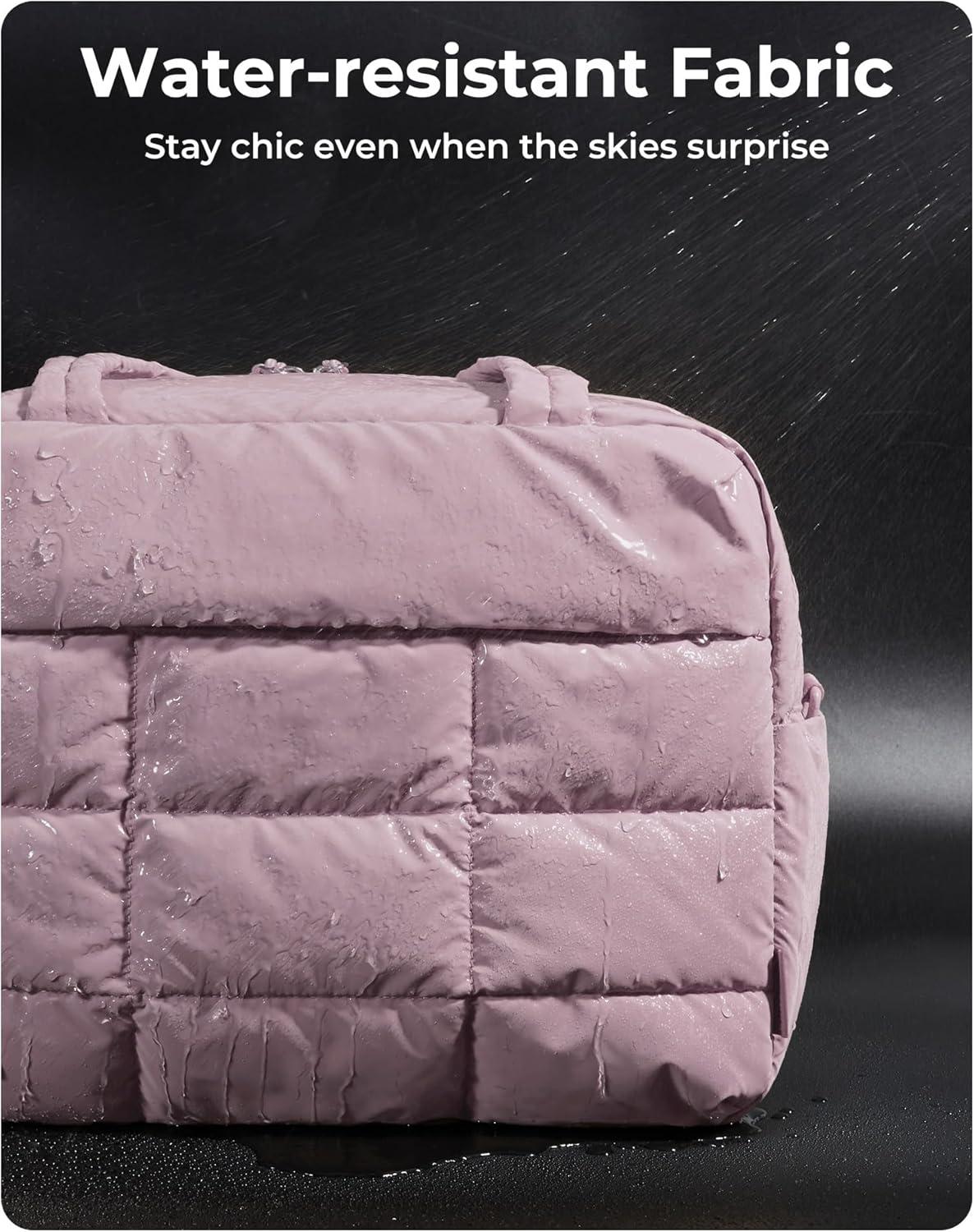 image:imageBAGSMART Large Gym Bag for Women Carry on Travel Duffel Bag Waterresistant Weekender with Shoe Compartment for Gym Travel Work ClassicPurple