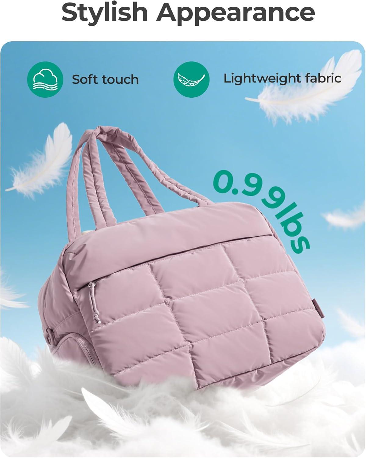 image:imageBAGSMART Large Gym Bag for Women Carry on Travel Duffel Bag Waterresistant Weekender with Shoe Compartment for Gym Travel Work ClassicPurple
