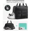 BAGSMART Large Gym Bag for Women, Carry on Travel Duffel Bag, Water-resistant Weekender with Shoe Compartment for Gym Travel Work, Classic(Black)
