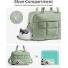 BAGSMART Large Gym Bag for Women, Carry on Travel Duffel Bag, Water-resistant Weekender with Shoe Compartment for Gym Travel Work, Classic(Green)