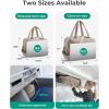 BAGSMART Large Gym Bag for Women, Carry on Travel Duffel Bag, Water-resistant Weekender with Shoe Compartment for Gym Travel Work, Classic(Khaki)
