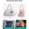 BAGSMART Large Gym Bag for Women, Carry on Travel Duffel Bag, Water-resistant Weekender with Shoe Compartment for Gym Travel Work, Classic(Light Pink)