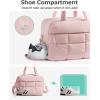 BAGSMART Large Gym Bag for Women, Carry on Travel Duffel Bag, Water-resistant Weekender with Shoe Compartment for Gym Travel Work, Classic(Light Pink)