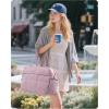 BAGSMART Large Gym Bag for Women, Carry on Travel Duffel Bag, Water-resistant Weekender with Shoe Compartment for Gym Travel Work, Classic(Purple)