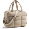 BAGSMART Large Gym Bag for Women, Carry on Travel Duffel Bag, Water-resistant Weekender with Shoe Compartment for Gym Travel Work, Classic(Desert)