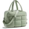 BAGSMART Large Gym Bag for Women, Carry on Travel Duffel Bag, Water-resistant Weekender with Shoe Compartment for Gym Travel Work, Classic(Green)