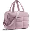 BAGSMART Large Gym Bag for Women, Carry on Travel Duffel Bag, Water-resistant Weekender with Shoe Compartment for Gym Travel Work, Classic(Purple)