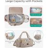 BAGSMART 4-IN-1 Gym Bag for Women, TSA Lightweight Duffle Bag for Travel with Shoe Compartment & Wet Pocket, 30L Carry On Weekender Bags for Women,Water Resistant Travel Duffel Backpack,Camel(A-Light tan)