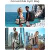 BAGSMART 4-IN-1 Gym Bag for Women, TSA Lightweight Duffle Bag for Travel with Shoe Compartment & Wet Pocket, 30L Carry On Weekender Bags for Women,Water Resistant Travel Duffel Backpack,Camel(H-Jet Black)