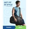BAGSMART 4-IN-1 Gym Bag for Women, TSA Lightweight Duffle Bag for Travel with Shoe Compartment & Wet Pocket, 30L Carry On Weekender Bags for Women,Water Resistant Travel Duffel Backpack,Camel(L-Black)