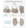 BAGSMART 4-IN-1 Gym Bag for Women, TSA Lightweight Duffle Bag for Travel with Shoe Compartment & Wet Pocket, 30L Carry On Weekender Bags for Women,Water Resistant Travel Duffel Backpack,Camel(A-Light tan)