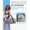 BAGSMART Gym Bag With Shoe Compartment & Wet Pocket, Lightweight Sports Travel Duffel Bag, Carry On Bag Weekender Overnight Bag, Water Resistant Sports Gym Tote Bags Swimming Yoga, Almond Oil(Grey)