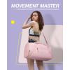 BAGSMART Gym Bag for Women, 36L Small Sports Duffle Bag With Shoe Bag, Lightweight Overnight Weekender Travel Duffel Bag, Water Resistant Workout Sports Bag for Travel – Pink