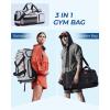 BAGSMART Gym Bag for Women & Men, 35L Sports Travel Duffel Bag with Shoe Compartment，Anti-Theft Carry On Weekender Bag for Airplane, Water Resistant Workout Overnight Backpack for Travel Gym,Grey(Grey)