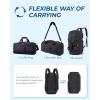 BAGSMART Gym Bag for Women & Men, 35L Sports Travel Duffel Bag with Shoe Compartment，Anti-Theft Carry On Weekender Bag for Airplane, Water Resistant Workout Overnight Backpack for Travel Gym,Grey(Khaki)