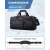 BAGSMART Gym Bag for Women & Men, 35L Sports Travel Duffel Bag with Shoe Compartment，Anti-Theft Carry On Weekender Bag for Airplane, Water Resistant Workout Overnight Backpack for Travel Gym,Grey(Black)