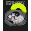 BAGSMART Gym Bags for Men Women, Foldable Travel Duffle Bag, Lightweight Weekender Duffel Bag With Shoe Compartment, Water Resistant Workout Duffle Sports Bag for Travel Yoga, Black(Army Green)