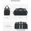 BAGSMART Gym Bags for Men Women, Foldable Travel Duffle Bag, Lightweight Weekender Duffel Bag With Shoe Compartment, Water Resistant Workout Duffle Sports Bag for Travel Yoga, Black(Black)