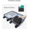 BAGSMART Gym Bags for Men Women, Foldable Travel Duffle Bag, Lightweight Weekender Duffel Bag With Shoe Compartment, Water Resistant Workout Duffle Sports Bag for Travel Yoga, Black(Black)