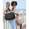 BAGSMART Personal Item Travel Bag For Spirit Airlines, 23L Lightweight Gym Bag for Women Foldable Duffle Bag Weekender Overnight Bag for Travel, Gym(Pink)