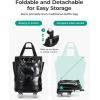 BAGSMART Rolling Duffle Bag with Wheels, 48L Expandable Carry on Luggage Bag, Large Tote with Detachable Wheels for Travel Grocery Moving, Black(Black)