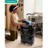 BAGSMART Rolling Duffle Bag with Wheels, 48L Expandable Carry on Luggage Bag, Large Tote with Detachable Wheels for Travel Grocery Moving, Black(Black)