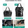 BAGSMART Rolling Duffle Bag with Wheels, 48L Expandable Carry on Luggage Bag, Large Tote with Detachable Wheels for Travel Grocery Moving, Black(Camel)
