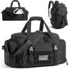 BAGSMART 4-IN-1 Gym Bag for Women, TSA Lightweight Duffle Bag for Travel with Shoe Compartment & Wet Pocket, 30L Carry On Weekender Bags for Women,Water Resistant Travel Duffel Backpack,Camel(A-Military Black)