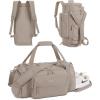 BAGSMART 4-IN-1 Gym Bag for Women, TSA Lightweight Duffle Bag for Travel with Shoe Compartment & Wet Pocket, 30L Carry On Weekender Bags for Women,Water Resistant Travel Duffel Backpack,Camel(A-Light tan)