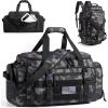 BAGSMART 4-IN-1 Gym Bag for Women, TSA Lightweight Duffle Bag for Travel with Shoe Compartment & Wet Pocket, 30L Carry On Weekender Bags for Women,Water Resistant Travel Duffel Backpack,Camel(B-Forest Camo)
