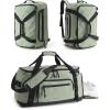 BAGSMART 4-IN-1 Gym Bag for Women, TSA Lightweight Duffle Bag for Travel with Shoe Compartment & Wet Pocket, 30L Carry On Weekender Bags for Women,Water Resistant Travel Duffel Backpack,Camel(J-Greenish Gray)
