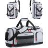 BAGSMART Gym Bag for Women & Men, 35L Sports Travel Duffel Bag with Shoe Compartment，Anti-Theft Carry On Weekender Bag for Airplane, Water Resistant Workout Overnight Backpack for Travel Gym,Grey(Grey)