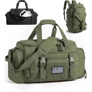 BAGSMART 4-IN-1 Gym Bag for Women, TSA Lightweight Duffle Bag for Travel with Shoe Compartment & Wet Pocket, 30L Carry On Weekender Bags for Women,Water Resistant Travel Duffel Backpack,Camel(D-Olive Drab)