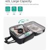 BAGSMART Rolling Laptop Bag, Briefcase with Wheels Fits 17.3 Inch Laptop, Computer Overnight Rolling Bag with TSA Lock for Travel/Men/Women, Black(Black)