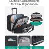 BAGSMART Rolling Laptop Bag, Briefcase with Wheels Fits 17.3 Inch Laptop, Computer Overnight Rolling Bag with TSA Lock for Travel/Men/Women, Black(Black)