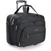 BAGSMART Rolling Laptop Bag, Briefcase with Wheels Fits 17.3 Inch Laptop, Computer Overnight Rolling Bag with TSA Lock for Travel/Men/Women, Black(Black)