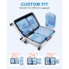 BAGSMART Compression Packing Cubes for Travel, 6 Set Packing Cubes for Carry on Suitcases, Compression Travel Cubes & Suitcase Organizer for Packing with Shoe Bag Sky Blue(Sky Blue)