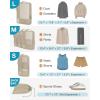 BAGSMART Compression Packing Cubes for Travel, 6 Set Packing Cubes for Carry on Suitcases, Compression Travel Cubes & Suitcase Organizer for Packing with Shoe Bag Sky Blue(02-Khaki)