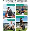 BAGSMART Basketball Bag with Shoes Compartment, Basketball Backpack with Ball Holder, Functional Gym Bag for Velleyball, Soccer & Baseball(Black)