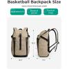 BAGSMART Basketball Bag with Shoes Compartment, Basketball Backpack with Ball Holder, Functional Gym Bag for Velleyball, Soccer & Baseball(Black)