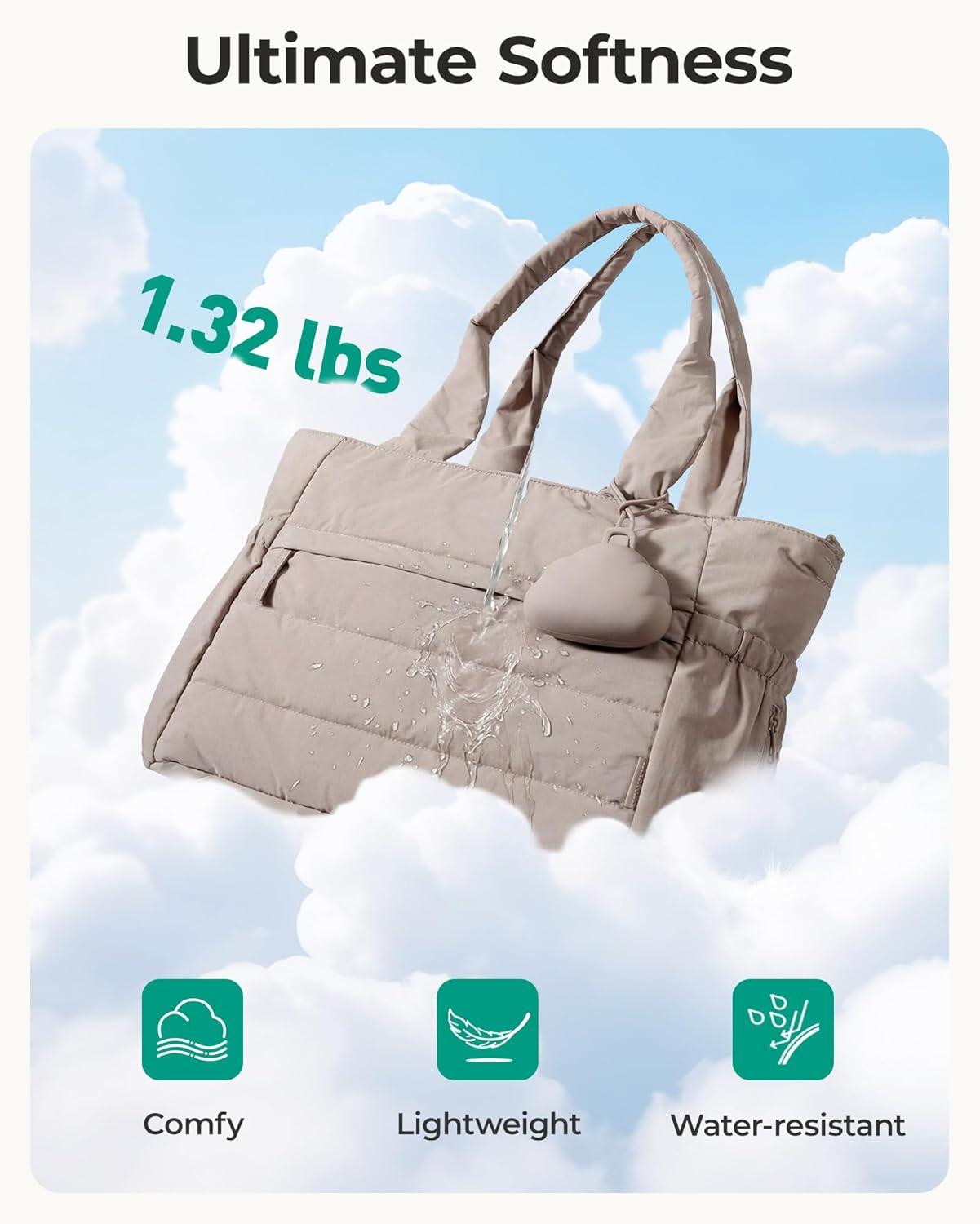 image:imageBAGSMART Diaper Bag Tote Hospital Bag for Labor Delivery Puffy Maternity Travel Diaper Tote Baby Bag with Pacifier CaseBlack