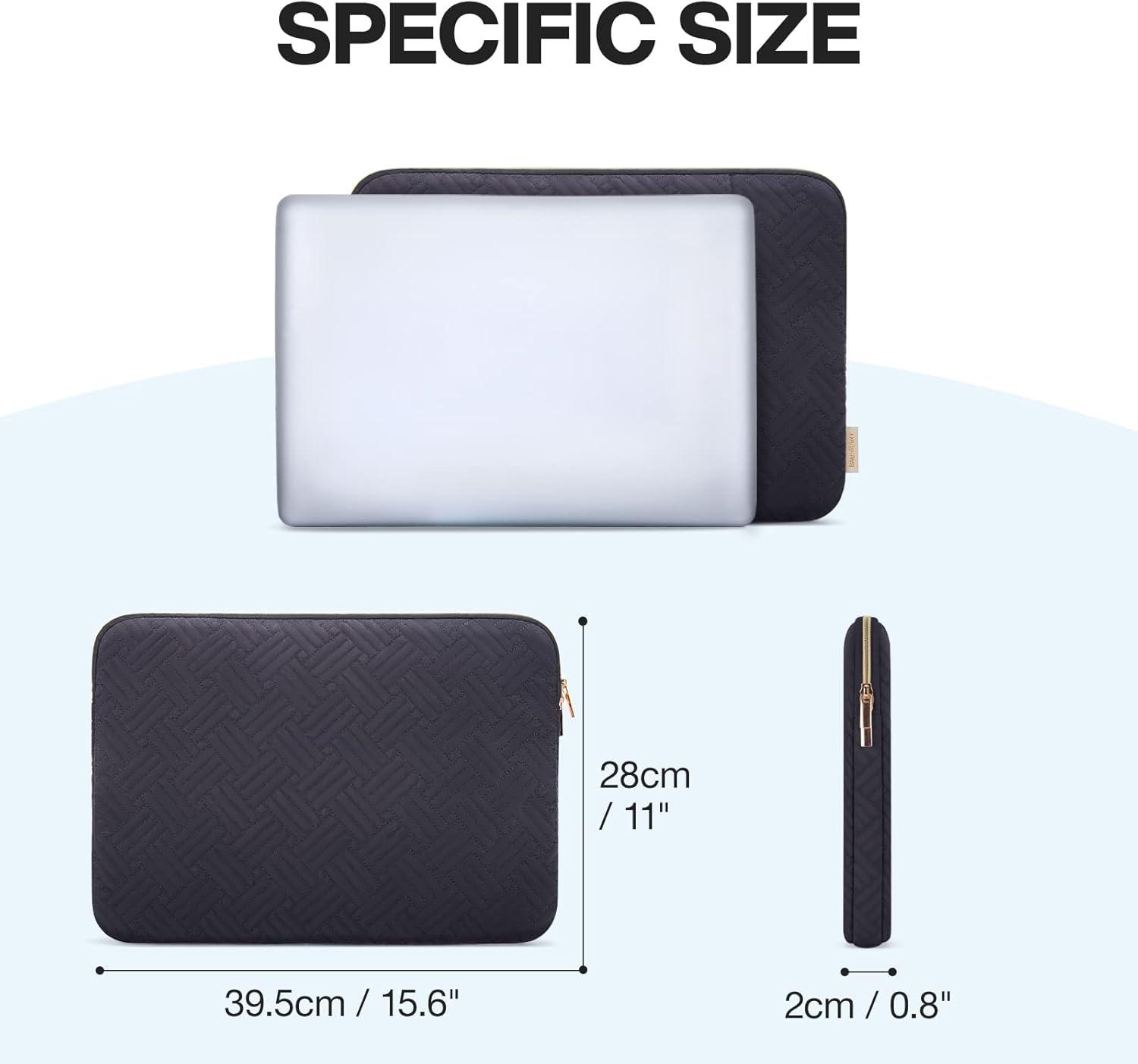 image:imageBAGSMART Laptop Sleeve 156 Inch Shockproof Water Repellent Compatible with HP Dell Lenovo Acer Asus Notebook MacBook Pro 16 Inch Carrying Case with Pocket BlackBlack