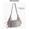 BAGSMART Crossbody Bags for Women, Small Puffer Purses for Women Daily/Travel, 6L Cute Fluffy Hobo Bag with Adjustable Strap(Iced Lavender)