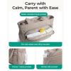 BAGSMART Diaper Bag Tote, Hospital Bag for Labor Delivery, Puffy Maternity Travel Diaper Tote, Baby Bag with Pacifier Case(Coffee)