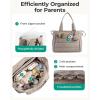 BAGSMART Diaper Bag Tote, Hospital Bag for Labor Delivery, Puffy Maternity Travel Diaper Tote, Baby Bag with Pacifier Case(Mauve Brown)