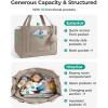 BAGSMART Diaper Bag Tote Puffer Tote Bag Lightweight Baby Bag with Insulated Pockets, Pacifier Case(Coffee)
