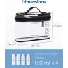 BAGSMART TSA Approved Toiletry Bag, 2 Pack Clear Makeup Cosmetic Bag Organizer, Quart Size Travel Bag for Toiletries, Carry-on Travel Accessories Essentials, Pink-2pcs(Black)