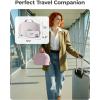 BAGSMART Travel Makeup Bag for Women, Portable Fold-down Cosmetic Case, Puffy Padded Make Up Organizer Pouch, Water-resistant Toiletry Bag for Toiletries, Brushes (Leopard Print)(Leopard Print)